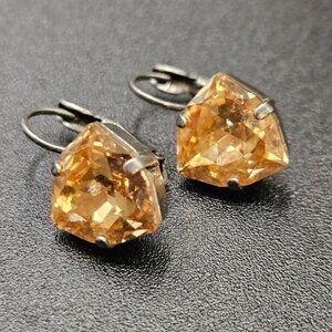 Sabika Citrine Swarovski Crystal Earrings